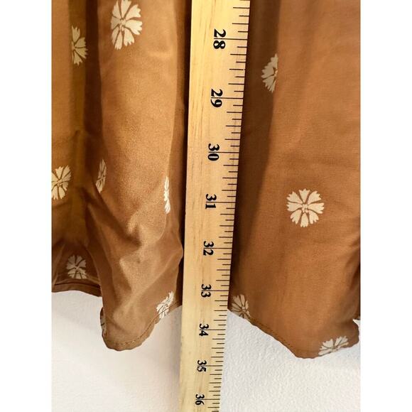 Madewell Womens V-Neck Long Sleeve Ruffle Tiered Western Boho Mini Dress Size XS - Picture 7 of 9